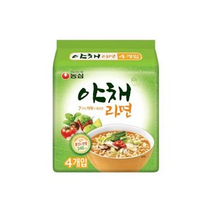 농심 야채라면 100g, 4개