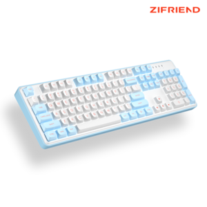 ZIFRIEND ZT104 LED 유선 게이밍 기계식 커스텀 키보드 리니어 저소음 은축 롤 게임키보드 무한입력 핫스왑 PBT키캡 무음축 일반형