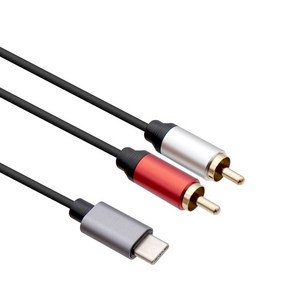 Coms RCA 2선 to USB C타입 변환 케이블 1.8M TB036, 1개