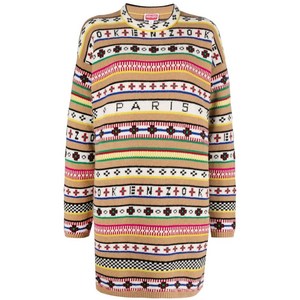 겐조 인타르시아 니트 스웨터 드레스