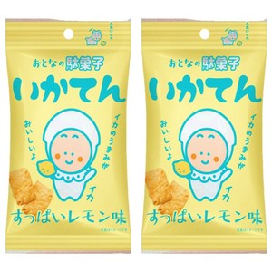 Maruka Food Expenses Rich Series 오징어 튀김 스낵 새콤한 레몬 맛, 22g, 2개