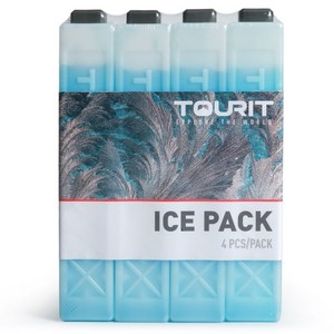 TOURIT Vapor ECO 휴대용 주구장창 재사용 가능 아이스팩 4pcs 색상 옵션선택, 블루, 1개, 4개입