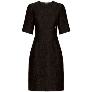 돌체앤가바나 플로럴 자카드 미디 드레스, 블랙계열, Italy 40(KR 44)