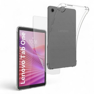 레노버 탭 원 8.7 투명 범퍼 케이스 + 저반사 지문방지 액정필름