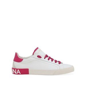 돌체앤가바나 포르토피노 로우탑 스니커즈, Europe 37.5(KR 245), 화이트계열+핑크계열