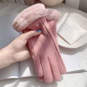 벨벳 여성용 귀여운 겨울장갑