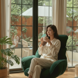 WellBack 중역의자 컴퓨터 의자 클래식 리클라이너 침대형의자 소파 게이밍용 사무용 170도 각도조절 생활방수