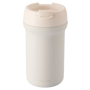 리치윌 스테인리스 카페 다이렉트 머그보틀 보온보냉텀블러, 화이트, 380ml, 1개