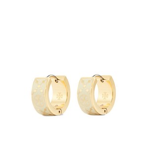 토리 버치 T 모노그램 스몰 후프 이어링