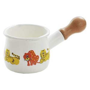 다마하시 아델리아레트로 쁘띠 법랑 밀크팬 편수냄비 일본제, 10.3cm, 주메이트, 1개