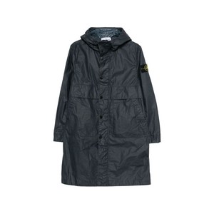 스톤 아일랜드 버튼 프런트 후드 코트, 블루계열, Standard M(KR 95)
