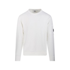 C.P.컴퍼니 렌즈 소매 크루 넥 코튼 스웨트셔츠, 화이트계열, Standard M(KR 100)