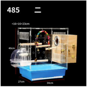 AIRASI 아크릴새장 앵무새장 투명 새장 케이지, H 795 새 새장 화이트 패키지 버전, 1개