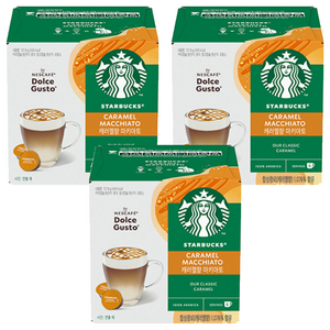 돌체구스토 스타벅스 카라멜 마끼아또 캡슐커피 2종 x 6p