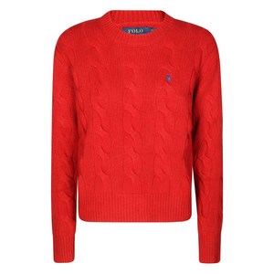 폴로랄프로렌 시그니처 폴로 포니 모티프 자수 케이블 니트 스웨터