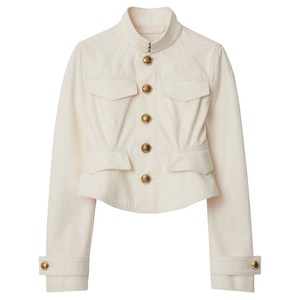 버버리 크롭 코튼 재킷, 화이트계열, UK 4(KR 44)