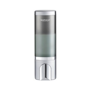 호텔 욕실 디스펜서 무타공 주방 샴푸통 고급 물비누 벽걸이 500ml, 1개, 루미스 실버