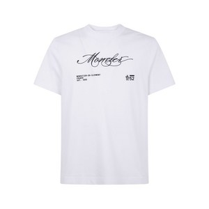 몽클레르 스크립트 로고 코튼 티셔츠