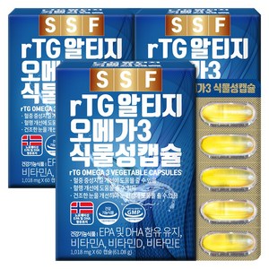 순수식품 TG 알티지 오메가3 1000mg, 60정, 3개