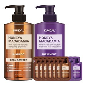 쿤달 네이처샴푸500ml + 트리트먼트500ml 베이비파우더향, 1개, 500ml
