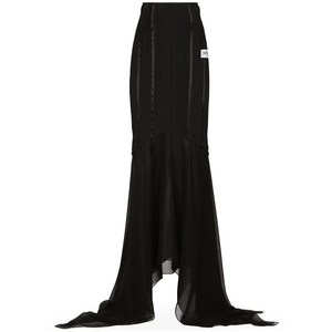 돌체앤가바나 드레이프 머메이드 맥시 스커트, 블랙계열, Italy 44(KR 66)