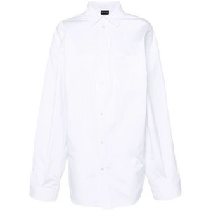 발렌시아가 asymmetric poplin shirt