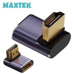 [MAXTEK] HDMI 2.1 to HDMI 2.1 M/F 연장젠더 햐향 90도 꺽임 [MT411], 1개