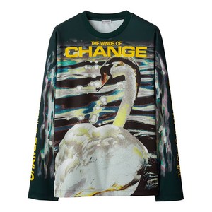 버버리 스완 프린트 긴소매 티셔츠, 블랙계열, Mid standard M(KR 105)