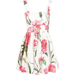 돌체앤가바나 플로럴 프린트 민소매 드레스