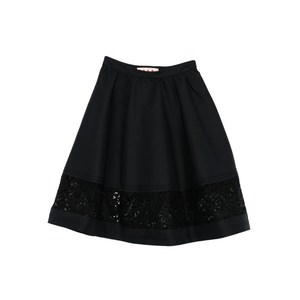 마르니 장식 코튼 스커트, 블랙계열, Italy 44(KR 66)
