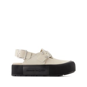 알렉산더맥퀸 사이드 버클 디테일 샌들, Italy 40(KR 250), 베이지계열+블랙계열