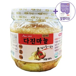 트레이더스 국산 냉장 다진마늘 1KG [아이스박스] + 더메이런알콜티슈, 1개