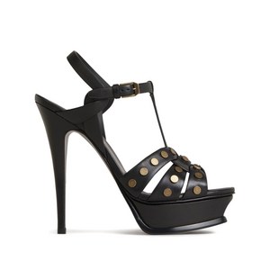 생로랑 플랫폼 레더 펌프스 135mm, Europe 39(KR 260), 블랙계열