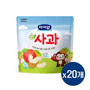 아이얌 일동후디스 아이얌 동결건조 과일칩 순사과, 15g, 20개