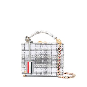 톰 브라운 타탄 체크 트위드 마이크로 케이스 크로스 백