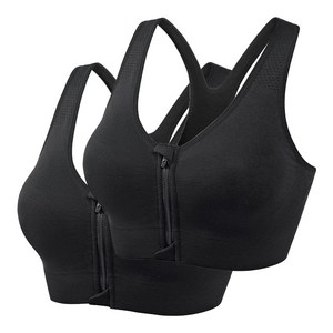 cikicoco 앞지퍼 스포터 스포츠브라 2종세트 S~5XL (1+1) 러닝브라 요가 필라테스