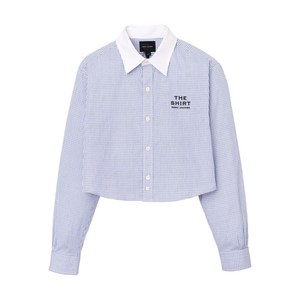 마크제이콥스 깅엄 체크 크롭 셔츠, 블루계열, Standard L(KR 77)