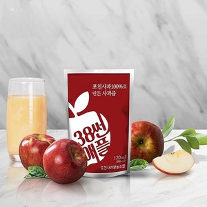 38sunapple 38썬애플 100% 포천 사과즙, 120ml, 50개입, 50개