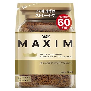 AGF 맥심 인스턴트커피 리필 봉투 일본 120g, 120g, 1개입, 1개