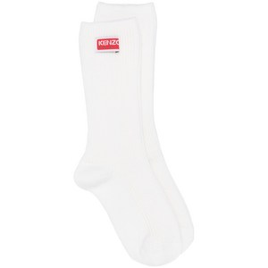 겐조 로고 패치 골지 니트 양말, France 39-41, 화이트계열