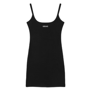 베르사체 로고 자수 탱크 드레스, 블랙계열, Numeric 5(KR 99)