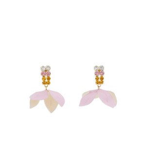 마르니 라인스톤 플라워 펜던트 이어링