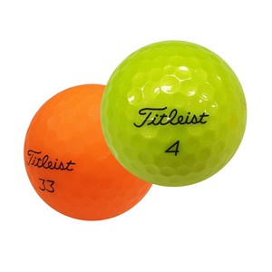 비재생 타이틀리스트 컬러 로스트볼 20알 고급형 필드용 중 A+급 A급, 20개