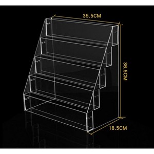 아크릴 북 수납함 엽서 책자 책꽂이 진열대 상품 소품 대용량 수첩, 5단 책꽂이, 1개