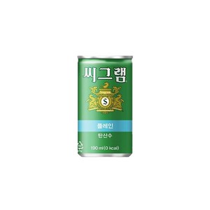 씨그램 플레인 탄산수 190ml, 30개