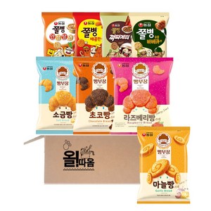 올따옴 과자파티 빵부장과 쫄병의 만남 1호(빵부장4종+쫄병4종), 90g, 1개