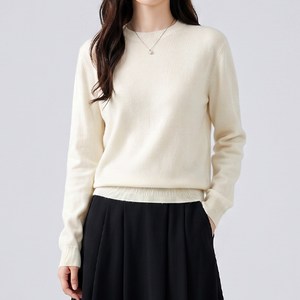 디커스텀 여성용 라운드넥 니트 티셔츠