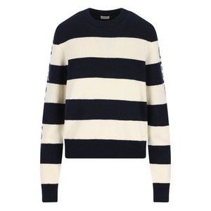 셀린느 스트라이프 패턴 스웨터, 화이트계열+블루계열, M(KR 66)