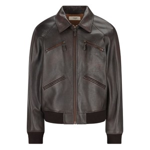 셀린느 레더 집업 재킷, 브라운계열, IT/FR 50(KR 105)