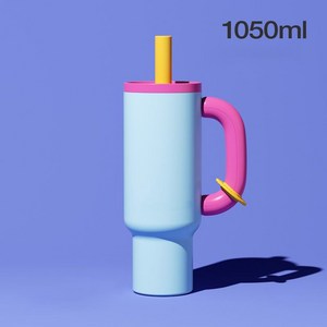 거대 자동차 컵 손잡이와 빨대가 있는 컵 304 스테인리스 보온 컵 커피컵